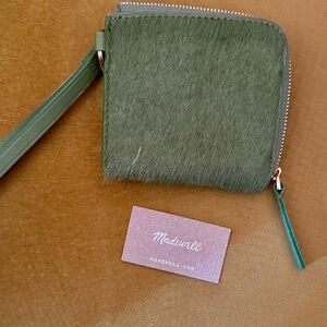 Madewell Olive Green Haircalf Wallet